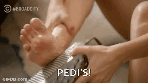 Close Up Of Foot With Pedi GIF