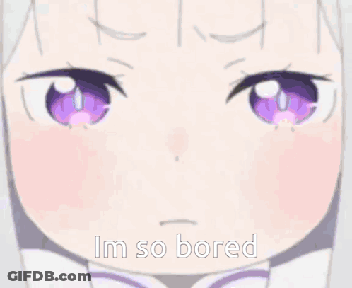 Close Up Of Girl Face Saying I'm So Bored GIF