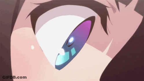 Close Up Of Girl's Blue Eye GIF