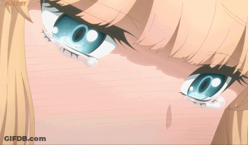 Close Up Of Girl's Eyes With Tears GIF