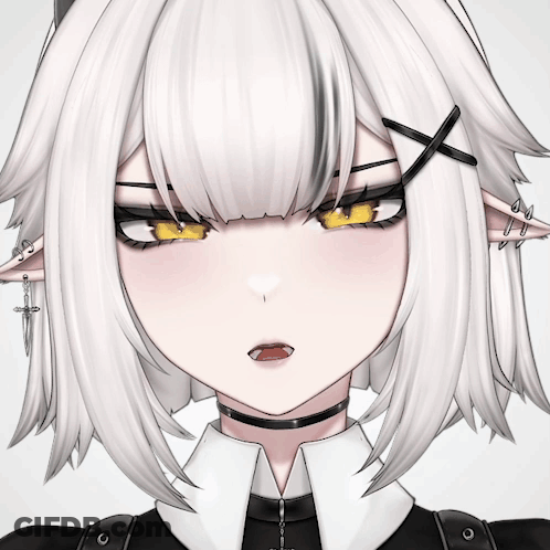Close Up Of Girl With Choker GIF