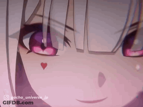 Close Up Of Girl With Heart In Mouth GIF