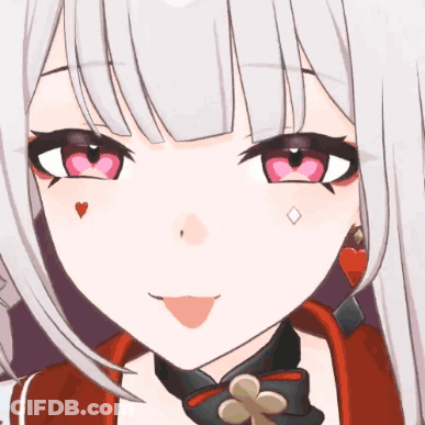 Close Up Of Girl With Hearts On Cheeks GIF