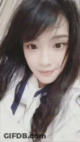 Close Up Of Girl With Long Black Hair GIF