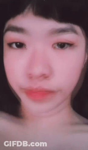 Close Up Of Girl With Pink Lip GIF