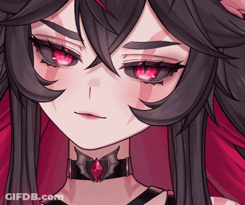 Close Up Of Girl With Red Eyes GIF