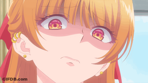 Close Up Of Girl With Red Eyes GIF