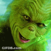 Close Up Of Grinch Smiling GIF