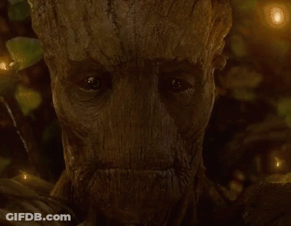 Close Up Of Groot Face Saying We GIF