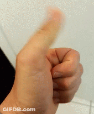 Close Up Of Hand Giving Thumbs Up GIF