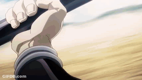 Close Up Of Hand Holding Sword GIF