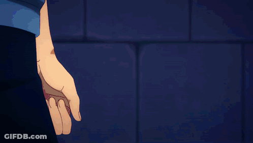 Close Up Of Hand In Blue Shirt GIF