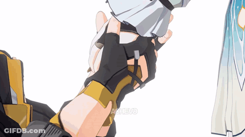Close Up Of Hand With Achieve On Bottom Right GIF