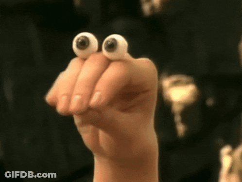 Close-Up Of Hand With Googly Eyes GIF