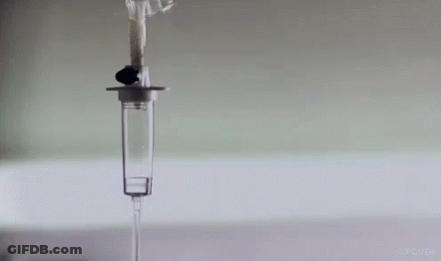 Close Up Of IV In Hospital Room GIF