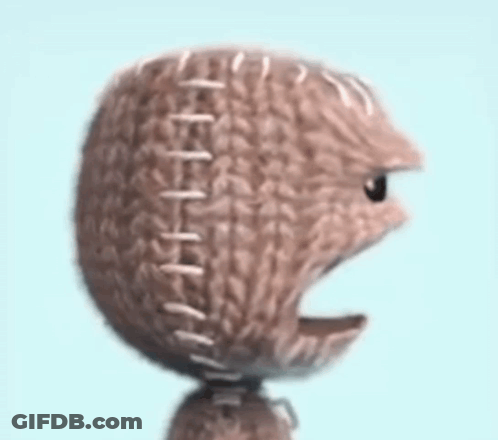 Close Up Of Knitted Ball With Stitching GIF
