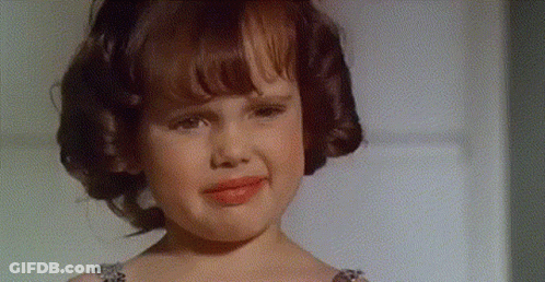 Close Up Of Little Girl With Red Lips GIF
