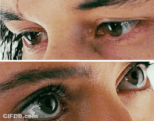Close Up Of Man And Woman Eyes GIF