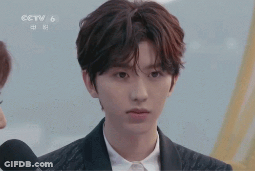 Close Up Of Man Face With CCTV 6 GIF