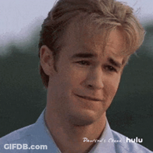 Close Up Of Man Face With Hulu Logo GIF