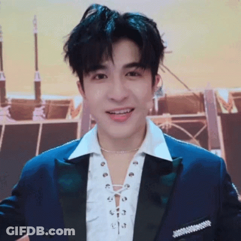Close Up Of Man In Blue Suit GIF