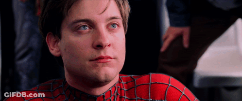 Close Up Of Man In Spider-Man Costume GIF