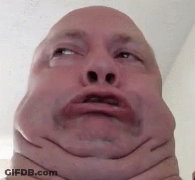 Close Up Of Man Making Funny Face With Mouth Open GIF