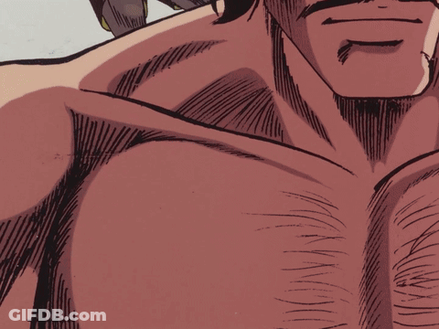Close Up Of Man's Chest With Beard GIF