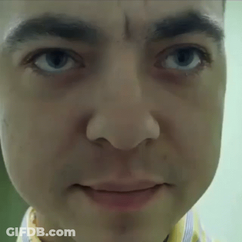 Close Up Of Man's Eyes And Nose GIF