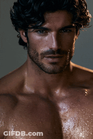 Close Up Of Man's Face And Chest GIF