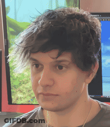 Close Up Of Man's Face At Monitor GIF