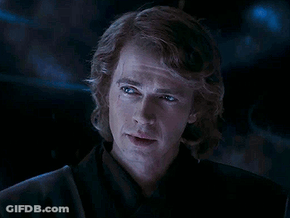 Close Up Of Man's Face In Dark Star Wars Scene GIF