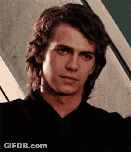 Close Up Of Man's Face In Dark Star Wars Scene GIF