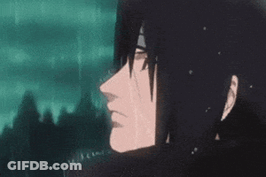 Close Up Of Man's Face In Rain With Trees GIF
