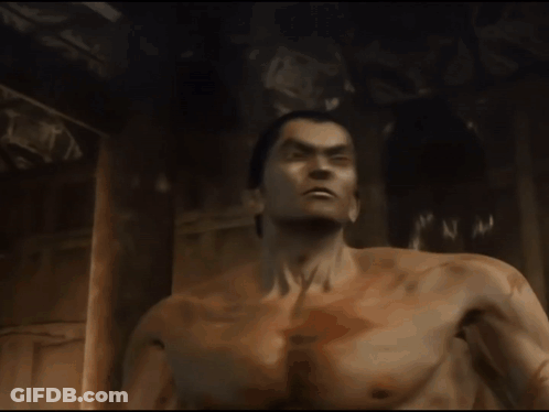 Close Up Of Man's Face In Video Game GIF
