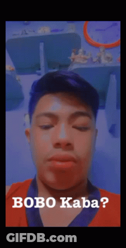 Close Up Of Man's Face Saying Bobo Kaba GIF