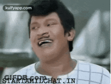 Close Up Of Man's Face With # GIF
