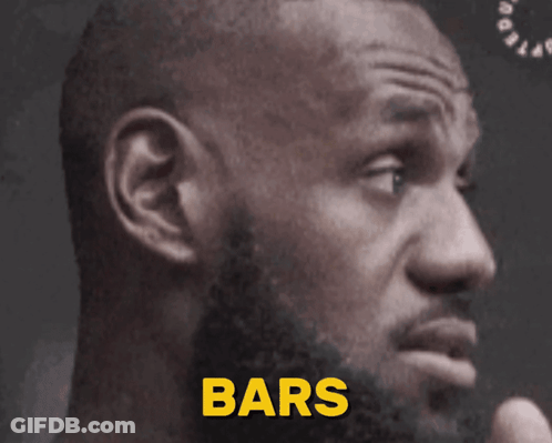 Close Up Of Man's Face With Bars In Yellow GIF