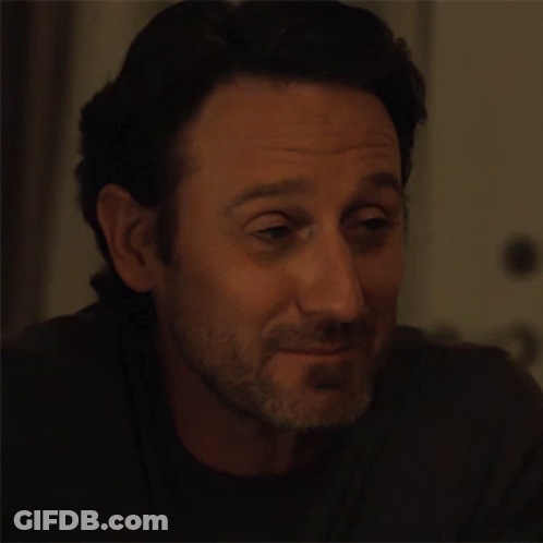 Close Up Of Man's Face With Beard And Dark Hair GIF