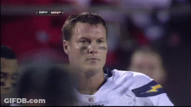 Close Up Of Man's Face With ESPN MNF Logo GIF