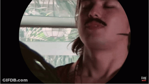 Close Up Of Man's Face With Fame Text GIF