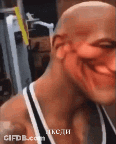 Close Up Of Man's Face With Foreign Language GIF