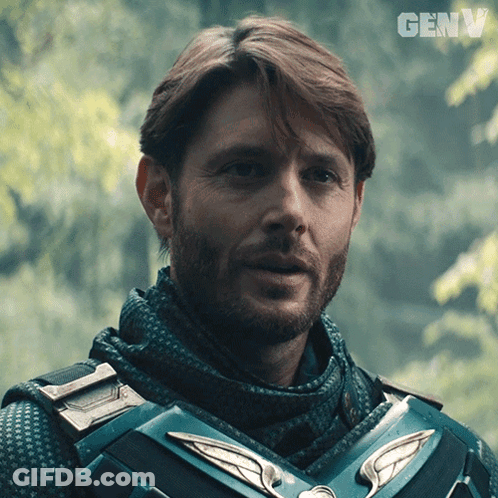 Close Up Of Man's Face With Genv Background GIF