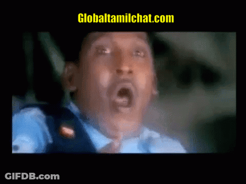Close Up Of Man's Face With GlobalTamilChat.com GIF