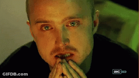 Close Up Of Man's Face With Green A.M.C GIF