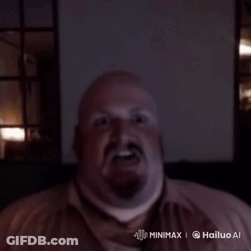 Close Up Of Man's Face With Hailuo Ai GIF