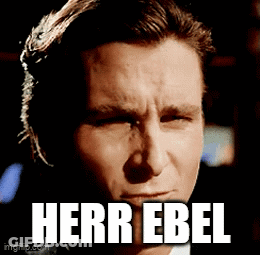 Close Up Of Man's Face With Herr Ebel GIF