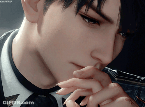 Close Up Of Man's Face With Kiiseru GIF