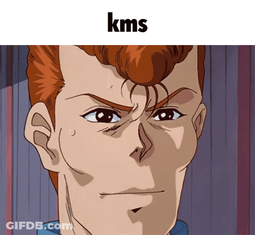 Close Up Of Man's Face With KMS GIF