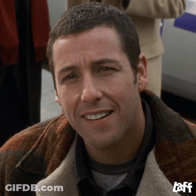Close Up Of Man's Face With LAFF Logo GIF
